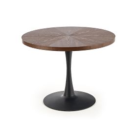 CARMELO round table, top - walnut, leg - black (3p=1pc)