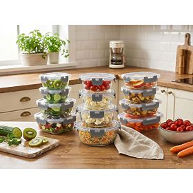 CATONIA Glass Food Containers - Set of 12 Pieces