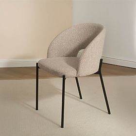 Chair with Backrest Opening Jazz, Beige Mélange/Black Legs
