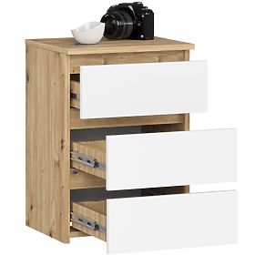 CHEST OF DRAWERS CL3/40 OAK ARTISAN / WHITE