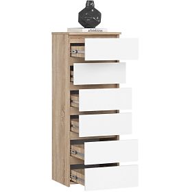 CHEST OF DRAWERS CL6 PK OAK SONOMA / WHITE