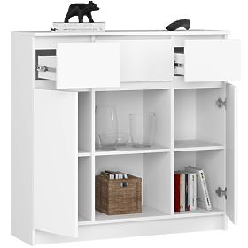 CHEST OF DRAWERS K100 2D 3SZ 1P PK WHITE