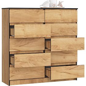 CHEST OF DRAWERS K120 10SZ CLP PK CRAFT OAK