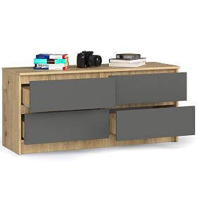 CHEST OF DRAWERS K120 4SZ CLP ARTISAN OAK / GRAY