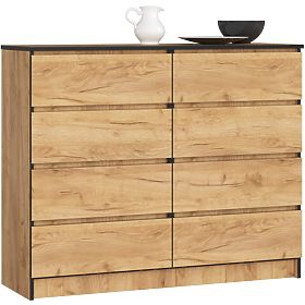 CHEST OF DRAWERS K120 8SZ CLP PK CRAFT OAK