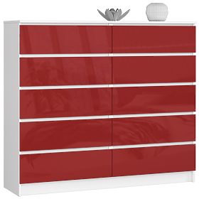 CHEST OF DRAWERS K140 10SZ CLP PK RED GLOSS