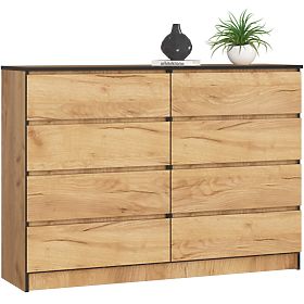 CHEST OF DRAWERS K140 8SZ CLP OAK CRAFT
