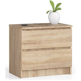 CHEST OF DRAWERS K60 2SZ CLP OAK SONOMA