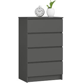CHEST OF DRAWERS K60 4SZ CLP PK GRAPHITE GRAY