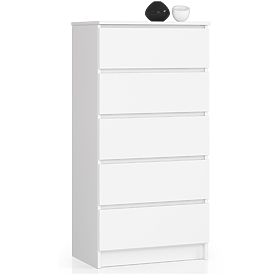 CHEST OF DRAWERS K60 5SZ CLP PK WHITE