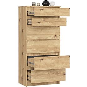 CHEST OF DRAWERS K60 6SZ CLP PK OAK ARTISAN