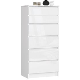 CHEST OF DRAWERS K60 6SZ CLP PK WHITE GLOSS