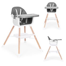 Children's High Chair 2-in-1 Grey ECOTOYS, EcoToys