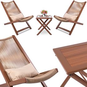 CHILL TOFFI Patio Furniture Set: Loungers and Table, CHILL