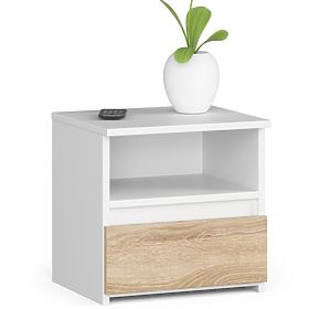 CL1 PK WHITE / SONOMA OAK CHEST OF DRAWERS