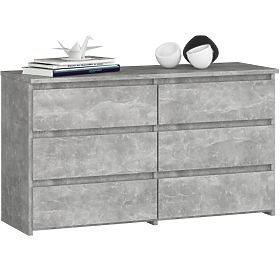 CL100 6-Drawer Concrete Dresser