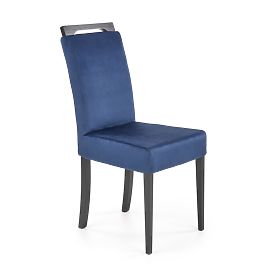 CLARION 2 Chair Black / Upholstery: MONOLITH 77 (Dark Blue) (1p=2pcs)