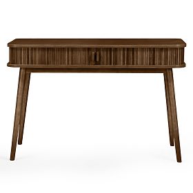 Clemente Desk with Slats, Walnut, lectus