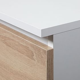 CLOSED BOOKCASE R60 2D 1SZ CLP PK WHITE / SONOMA
