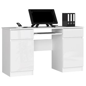 CLP A5 2D 2DR PK WHITE GLOSS DESK