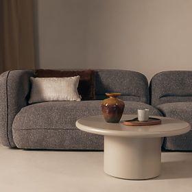 Coffee Table Arce 80 cm, Dark Beige, Matte