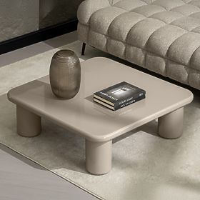 Coffee Table Cherry 90 cm, Dark Beige, Glossy