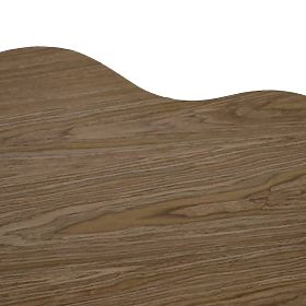 Coffee Table Cosmo 90 cm, Walnut, Rounded Shape