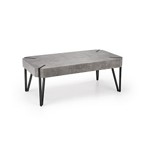 Coffee Table EMILY Concrete/Black (1p=1pc)