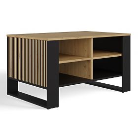 Coffee Table Modern 4P SLIM OAK ARTISAN BLACK