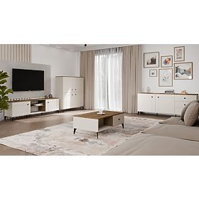 Coffee Table POINT 2S 110 Cashmere Beige Oak Castello 2 Drawers for Living Room