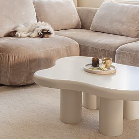 Coffee Table Vercelli 100 cm, White, lectus