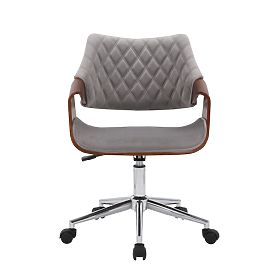 COLT Office Chair Walnut/Gray Velvet, Halmar