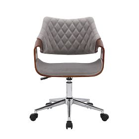 COLT Office Chair Walnut/Gray Velvet, Halmar