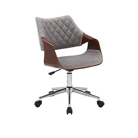 COLT Office Chair Walnut/Gray Velvet