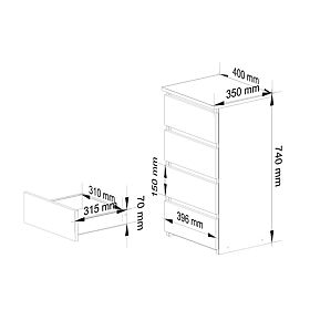 COMMODE CL4 PK OAK ARTISAN