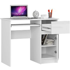 COMPUTER DESK PIKSEL PK WHITE GLOSS RIGHT