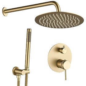 Concealed Shower Set Rea Lungo Grip Brushed Gold + BOX