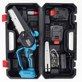 Cordless Mini Chainsaw Handheld Saw Brushless Motor 21V + Case