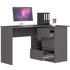 CORNER DESK B16 CLP RIGHT PK GRAY