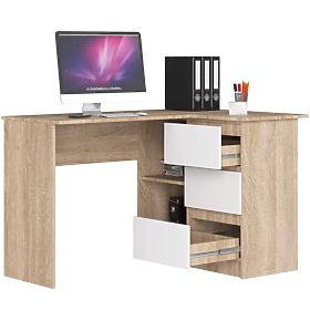 CORNER DESK B16 CLP RIGHT PK SONOMA / WHITE