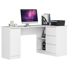 CORNER DESK B20 CLP RIGHT-SIDED PK WHITE