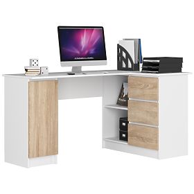 CORNER DESK B20 CLP RIGHT-SIDED PK WHITE / SONOMA