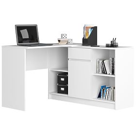 CORNER DESK SET B-17 WITH CABINET AND WHITE DESK