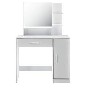 Cosmetic Dressing Table with Modern White Mirror ModernHome