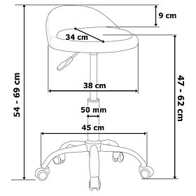 Cosmetic Hairdressing Stool LOMO White