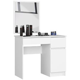 COSMETIC VANITY TABLE WITH MIRROR P-2/SL 500x600 RIGHT PK WHITE