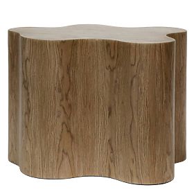 Cosmo Side Table 66 cm, Walnut, Rounded Shapes