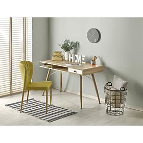 Desk B34 - White/Sonoma Oak