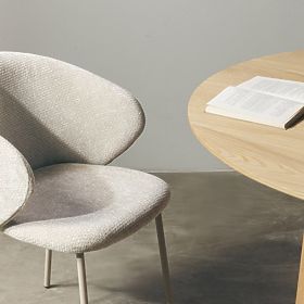 Dining Chair Adrano, Light Beige/Beige Legs