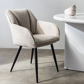 Dining Chair Berisso, Cappuccino/Black Legs